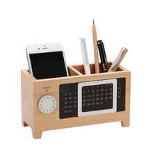 Load image into Gallery viewer, Solid Wood Multifunctional Pen Holder
