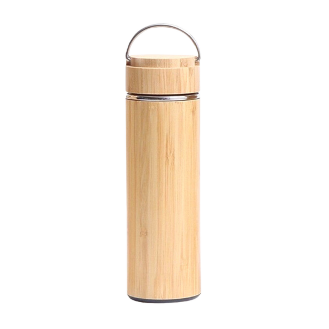 Bamboo Tumbler with Metal Handle 450ML