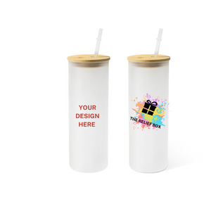 Frosted Skinny Glass Tumbler