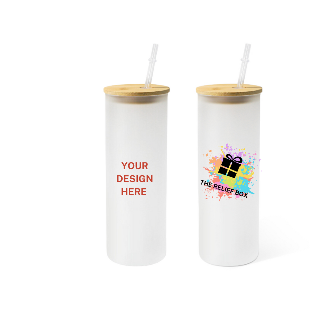 Frosted Skinny Glass Tumbler