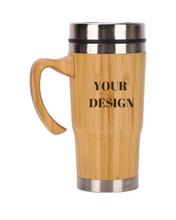Load image into Gallery viewer, Bamboo Coffee Mug with Handle 450ML
