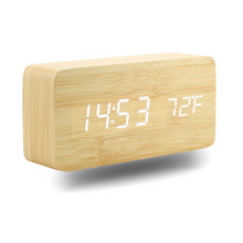 Load image into Gallery viewer, Wooden Digital Clock 3D  rectangle

