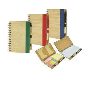 Eco Notebook and Pen with Sticky Notes