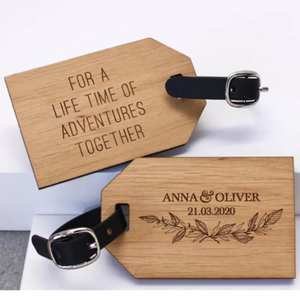 Wooden Luggage Tag