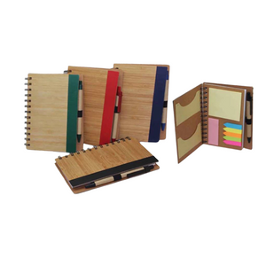 Eco Notebook and Pen with Sticky Notes