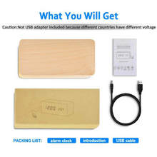 Load image into Gallery viewer, Wooden Digital Clock 3D  rectangle
