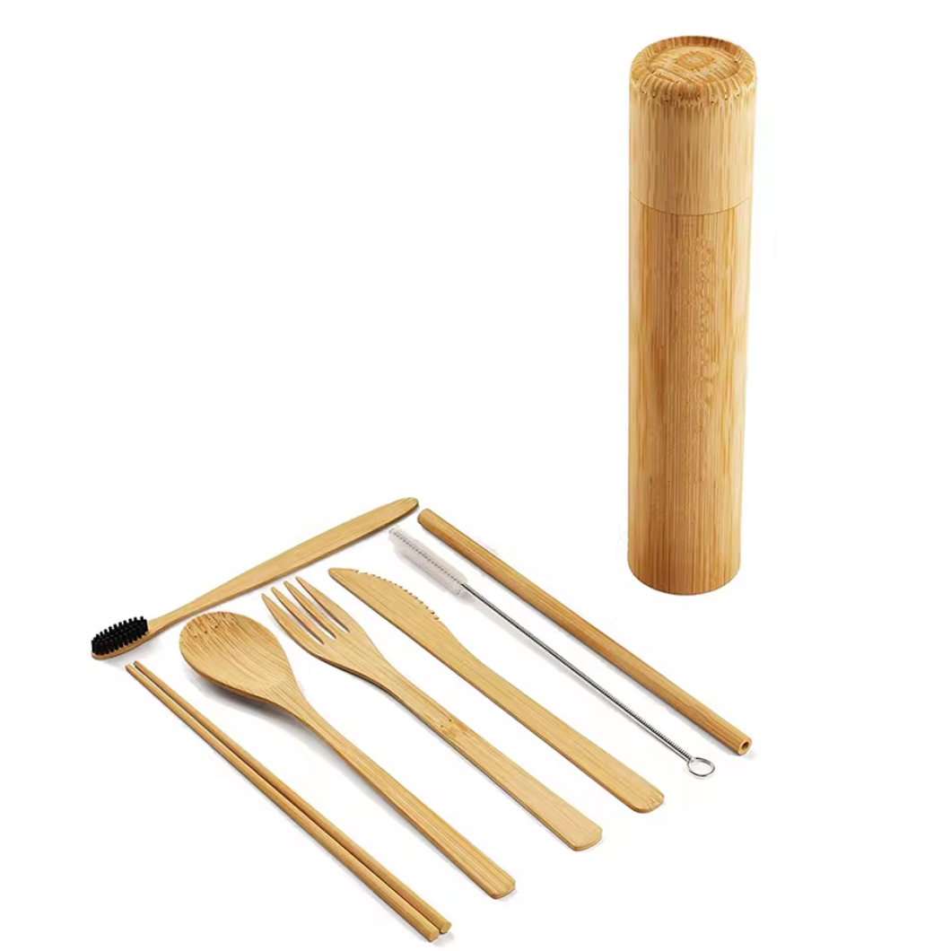 Bamboo Travel Utensils Kit