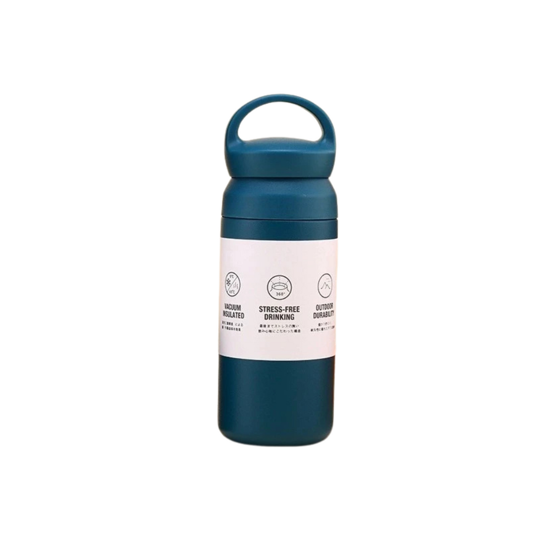 Stainless Steel Travel Tumbler Mug Flask w/ Handle 350mL