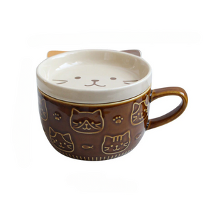 Ceramic Mugs With Lids Cartoon