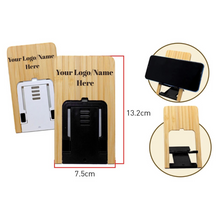 Load image into Gallery viewer, Heavy Duty Bamboo Swivel Gadget Stand for Phone &amp; Tablet
