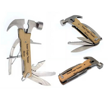 Load image into Gallery viewer, Bamboo Wood Multi Function 12in1 Multi Tool Hammer
