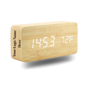 Wooden Digital Clock 3D  rectangle