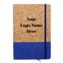 Load image into Gallery viewer, Eco Friendly Cork Fabric Notebook with Stylus Bamboo Accent Pen
