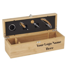 Load image into Gallery viewer, Bamboo Wine Case Set
