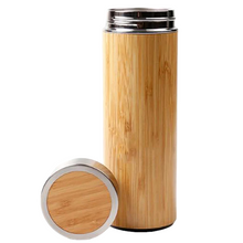 Load image into Gallery viewer, Bamboo Tumbler with Metal Handle 450ML
