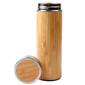 Bamboo Tumbler with Metal Handle 450ML