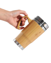 Load image into Gallery viewer, Bamboo Coffee Mug with Handle 450ML
