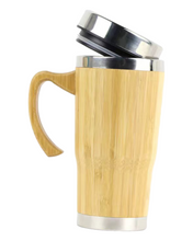 Load image into Gallery viewer, Bamboo Coffee Mug with Handle 450ML
