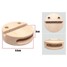 Load image into Gallery viewer, Bamboo Mobile Stand with Amplifier Speaker Round with Penholder
