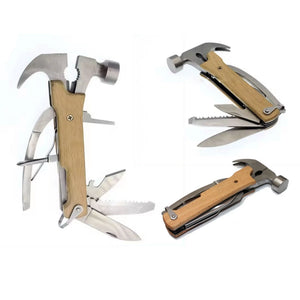Bamboo Wood Multi Function 12in1 Multi Tool Hammer