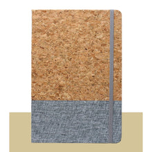 Load image into Gallery viewer, Eco Friendly Cork Fabric Notebook with Stylus Bamboo Accent Pen
