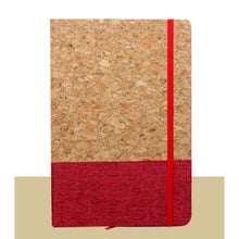 Load image into Gallery viewer, Eco Friendly Cork Fabric Notebook with Stylus Bamboo Accent Pen
