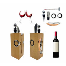 Load image into Gallery viewer, 6in1 Bamboo Wine Block Wine Tools Set
