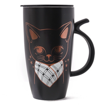 Load image into Gallery viewer, Cute Cat Creative Unique Tall Kitty Matte Ceramic  Mug
