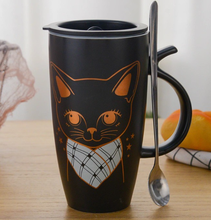Load image into Gallery viewer, Cute Cat Creative Unique Tall Kitty Matte Ceramic  Mug
