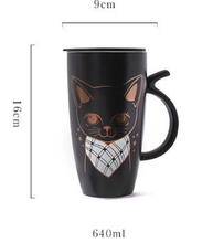 Load image into Gallery viewer, Cute Cat Creative Unique Tall Kitty Matte Ceramic  Mug
